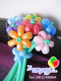 букет цветов из шаров для моделирования