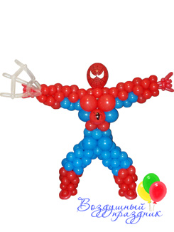 Фигура «Человек паук» из воздушных шаров